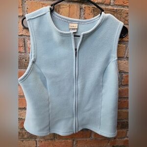 L.L. Bean Light Blue Fleece Vest